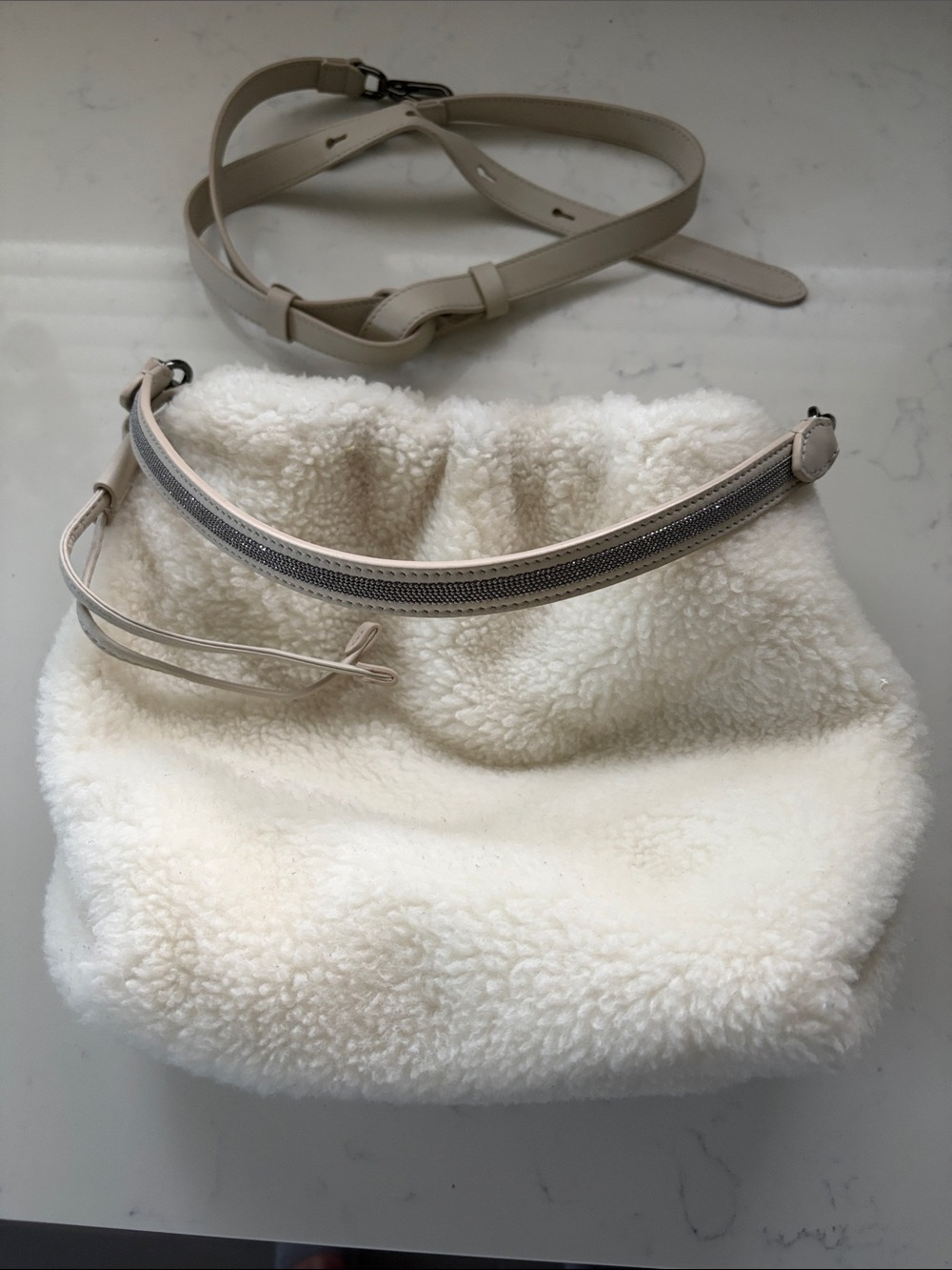 Brunello Cucinelli wool and cashmere Shoulder Bag
